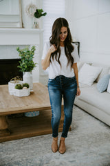 Button It up HIGH Rise Skinny Denim