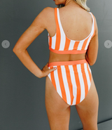 Striped Maui Bikini Top