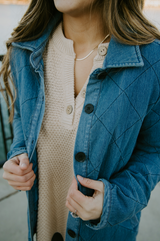 Knit Oversized Button Down Sweater
