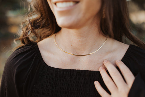 Herringbone Gold Chocker